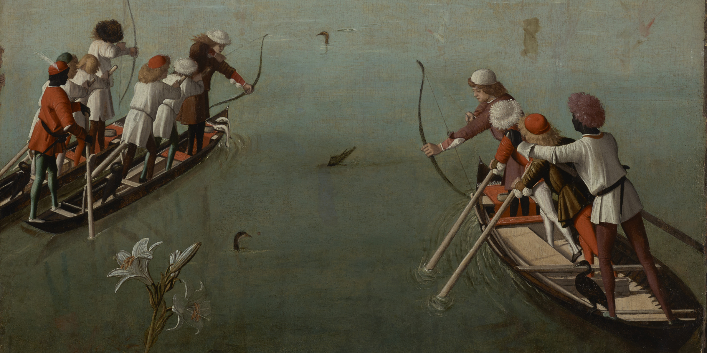 Hunting on the Lagoon (detail), by Vittore Carpaccio, c. 1490. The J. Paul Getty Museum, Los Angeles. Digital image courtesy the Getty’s Open Content Program.