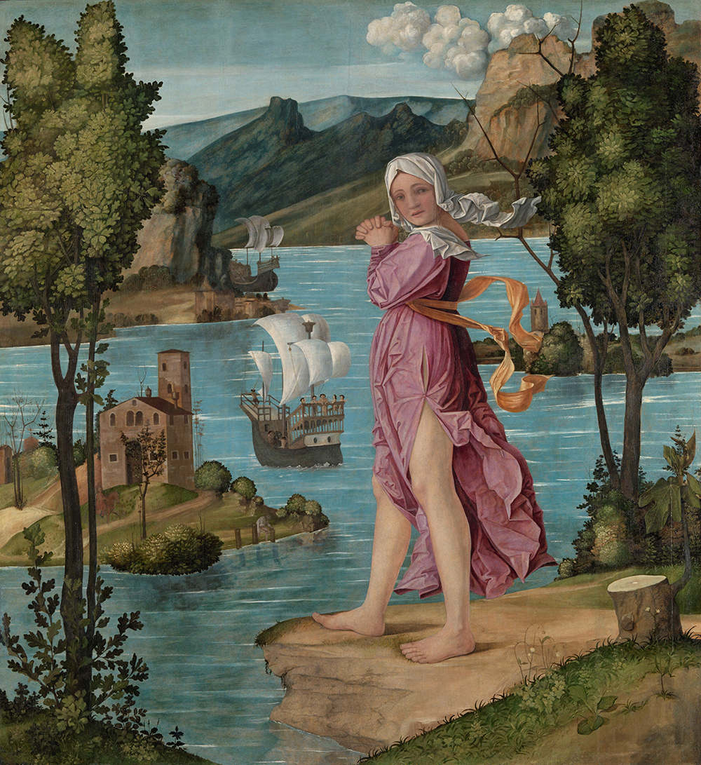 Woman Standing at Water’s Edge, attributed to Girolamo dai Libri, c. 1520. Rijksmuseum.