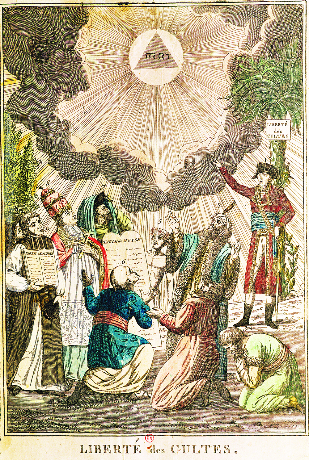 Decree establishing freedom of worship, French engraving, 1799. © Bibliothèque Nationale, Paris, France / Lauros / Giraudon / The Bridgeman Art Library International. Decree establishing freedom of worship, French engraving, 1799. © Bibliothèque Nationale, Paris, France / Lauros / Giraudon / The Bridgeman Art Library International.
