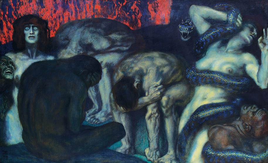 Inferno, by Franz von Stuck, 1908.