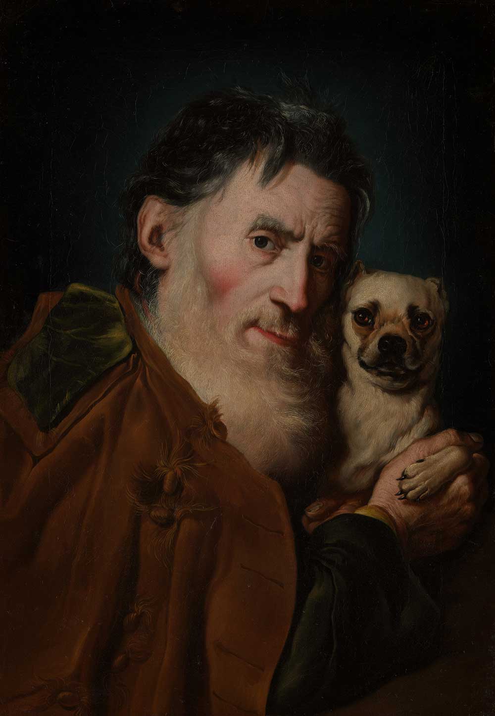 An Old Man with a Dog, by Giacomo Ceruti, c. 1740. The Metropolitan Museum of Art, gift of Fabrizio Moretti, in honor of Keith Christiansen, and in celebration of the museum’s 150th anniversary, 2019. An Old Man with a Dog, by Giacomo Ceruti, c. 1740.