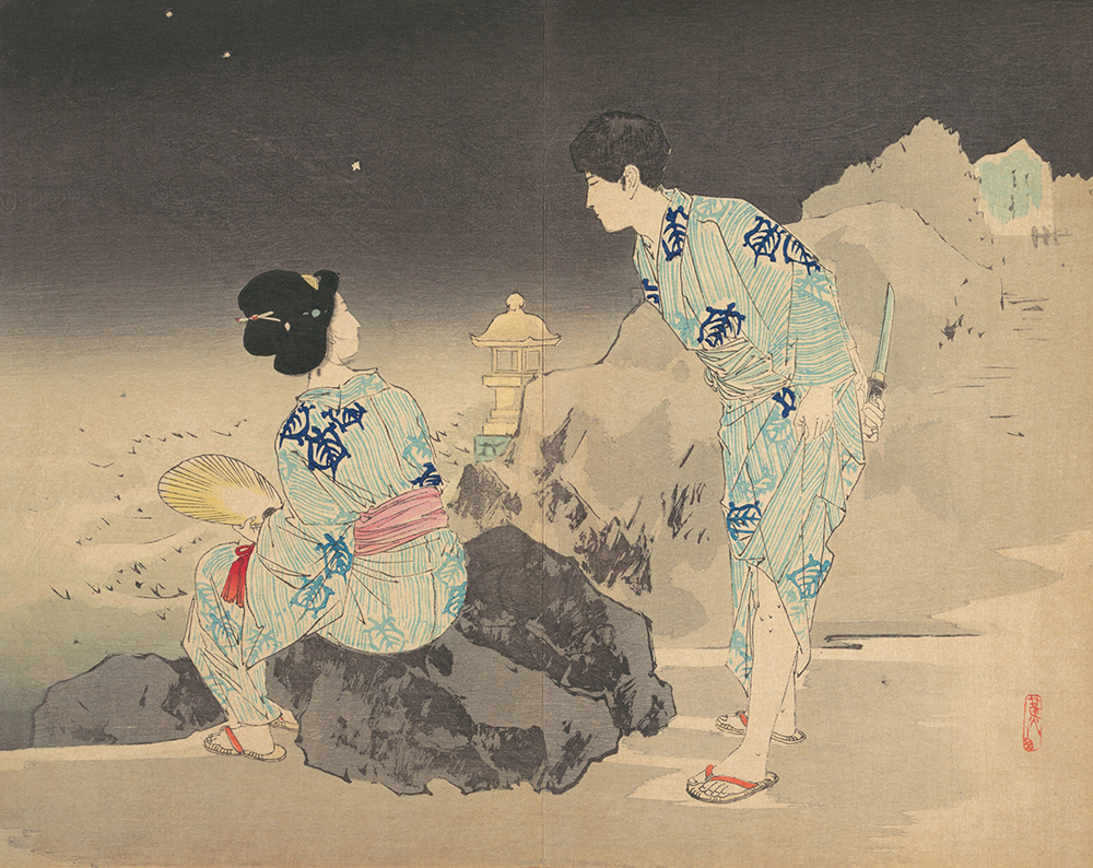 Watching Fireflies on a Summer Night, by Mishima Shōsō, late nineteenth or early twentieth century. The Metropolitan Museum of Art, gift of Donald Keene, in honor of Julia Meech-Pekarik, 1986.