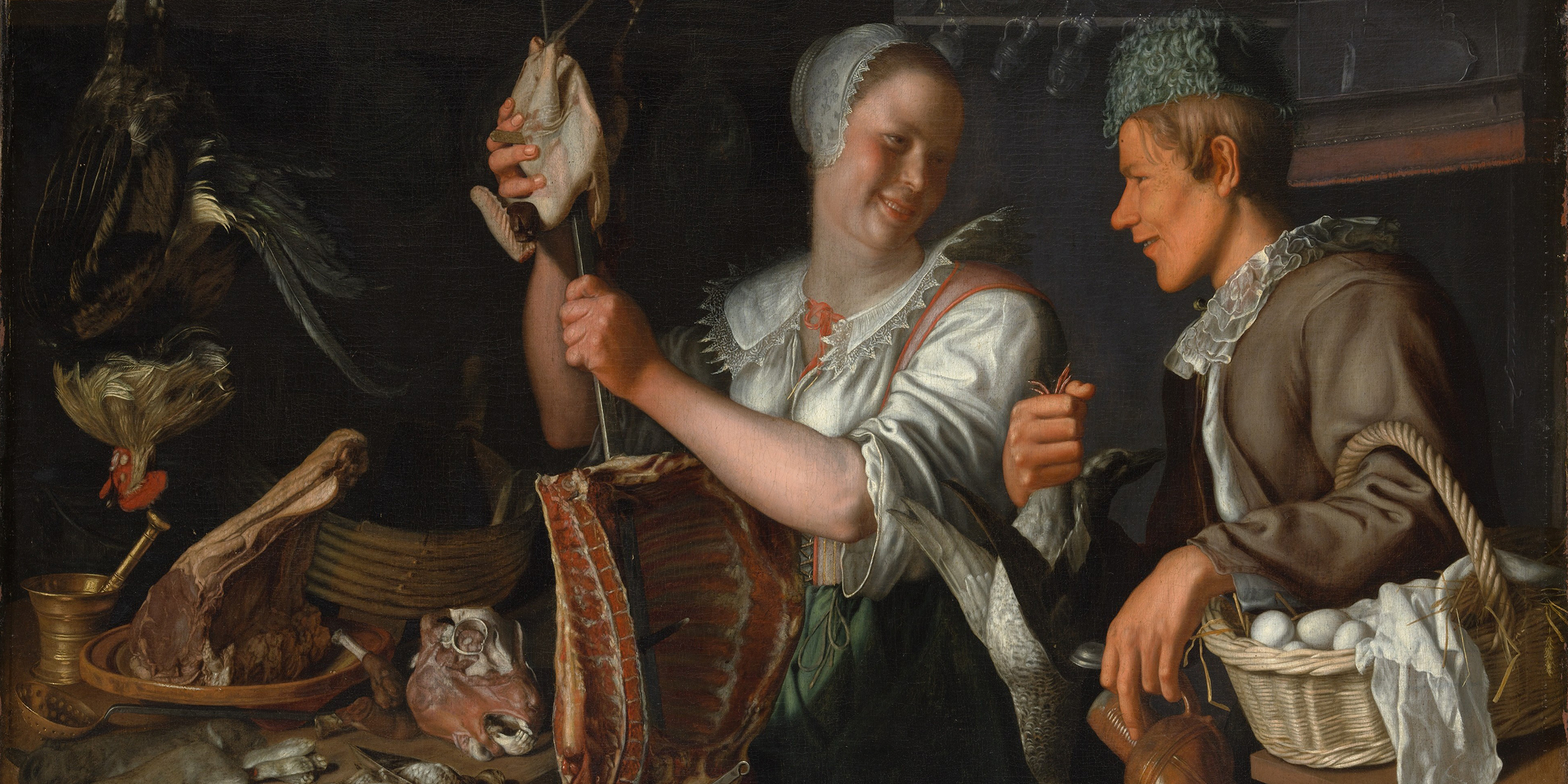 Kitchen Scene (detail), by Peter Wtewael, c. 1620. The Metropolitan Museum of Art, Rogers Fund, 1906.