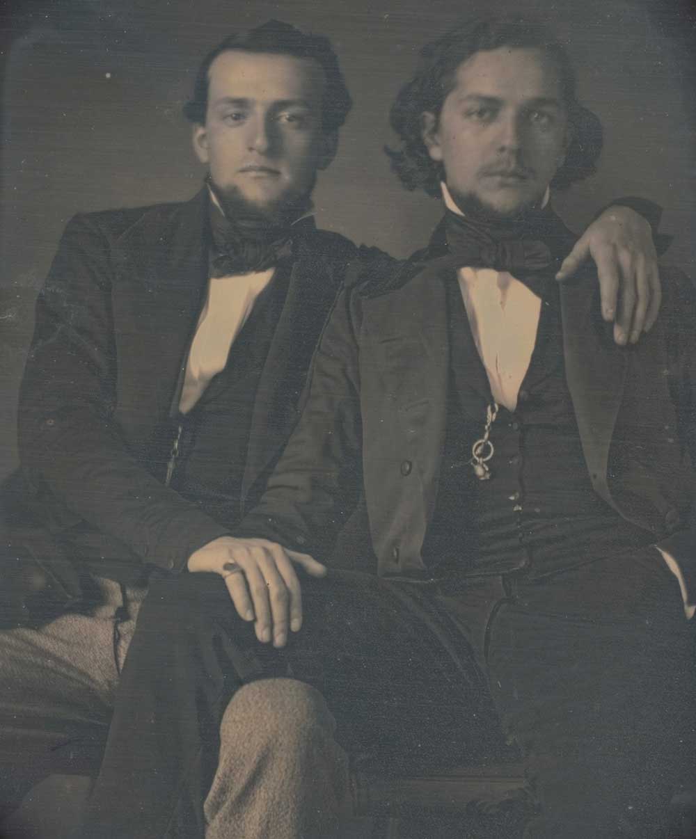 Two Young Men, United States, c. 1850.