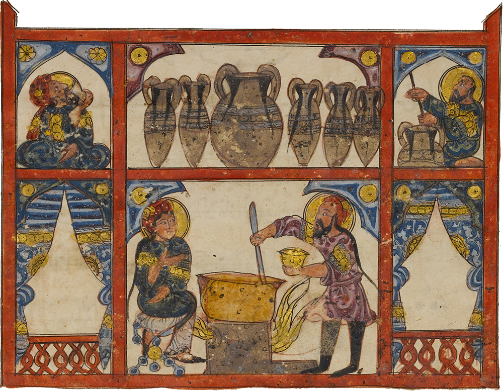 Physicians preparing medicine from honey, from an Arabic edition of Dioscorides’ The Materials of Medicine, by Abdullah Ibn al-Fadl, 1224 Physicians preparing medicine from honey, from an Arabic edition of Dioscorides’ The Materials of Medicine, by Abdullah Ibn al-Fadl, 1224