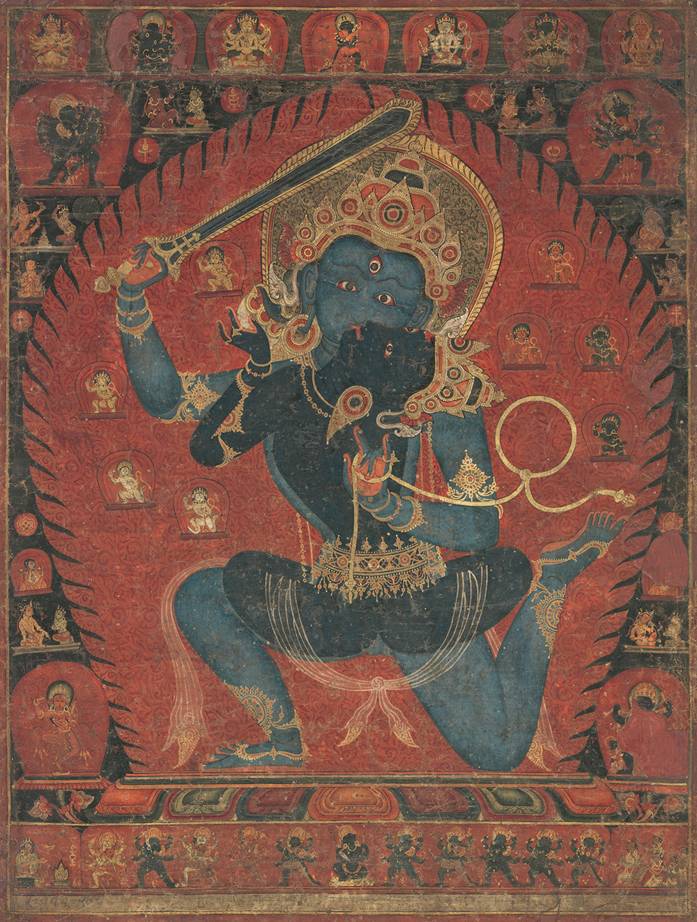 Acala embracing his consort Vishvavajri, Nepal, c. 1525