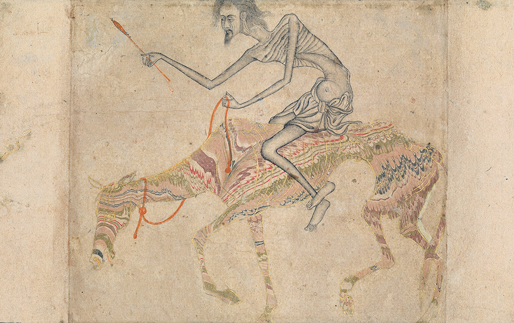 Emaciated Horse and Rider, India, c. 1625.