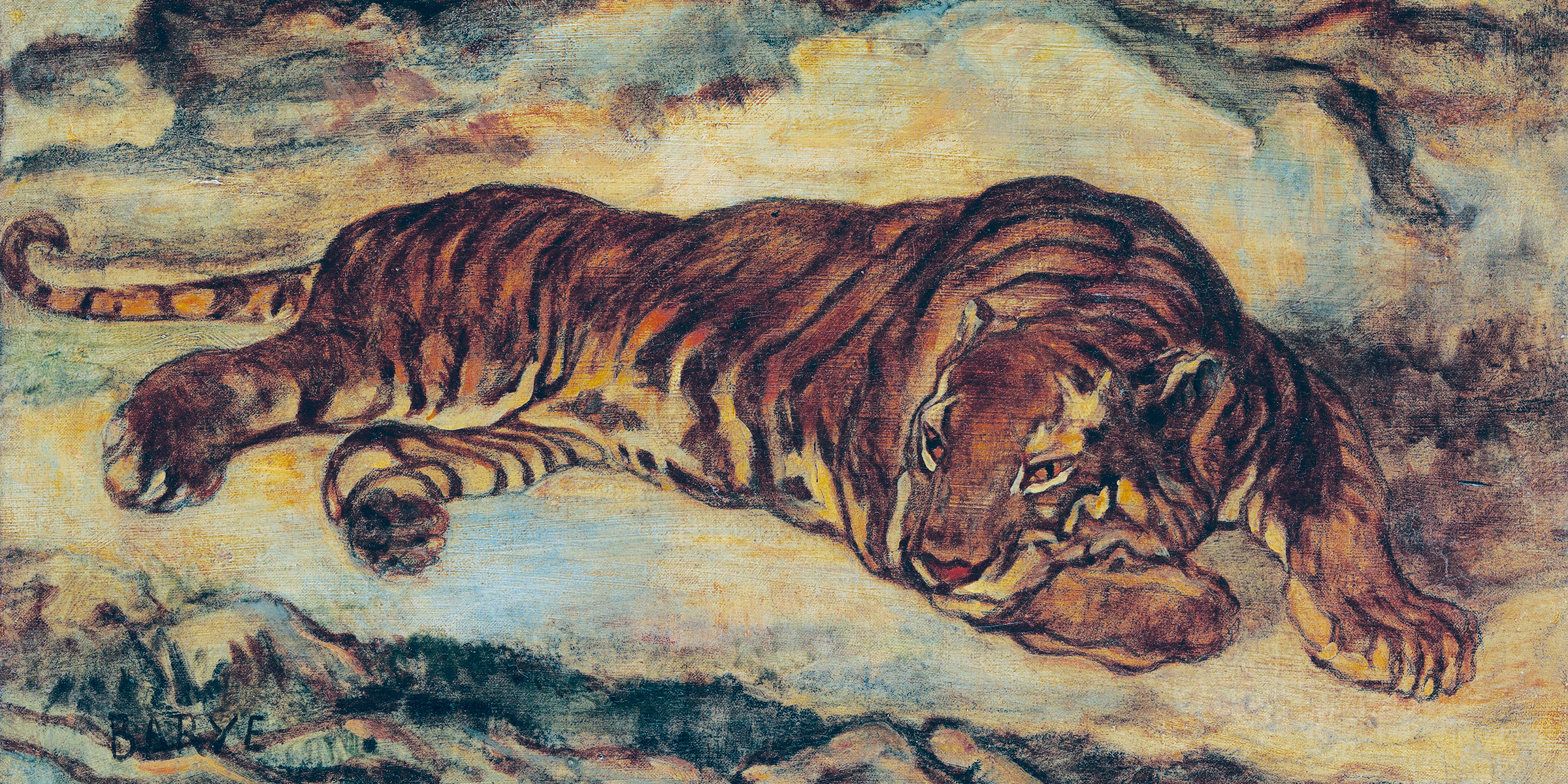 Tiger in Repose, by Antoine-Louis Barye, c. 1860.