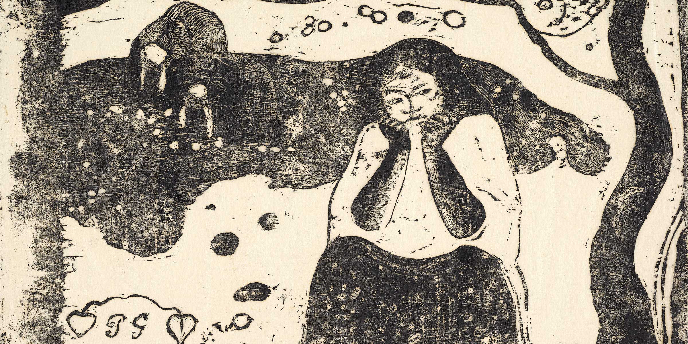Human Misery (detail), by Paul Gauguin, 1898–99.