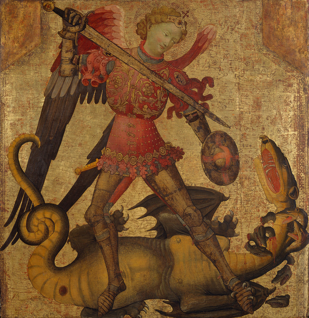 Saint Michael and the Dragon, by an unknown Valencian painter, c. 1405. © The Metropolitan Museum of Art, Rogers Fund, 1912.