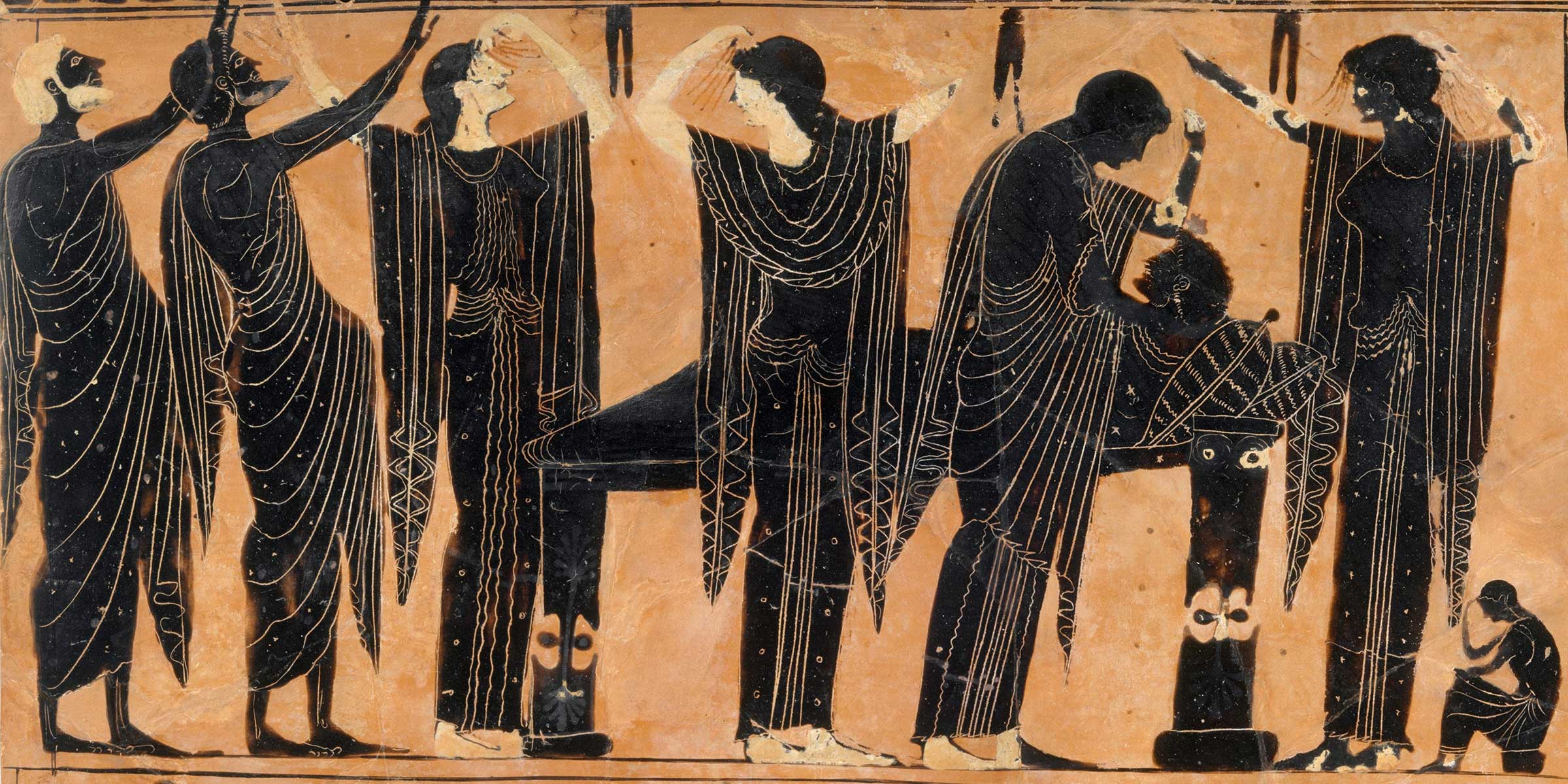 Terracotta funerary plaque, Greece, late sixth century BC. The Metropolitan Museum of Art, Rogers Fund, 1954. Terracotta funerary plaque, Greece, late sixth century BC.