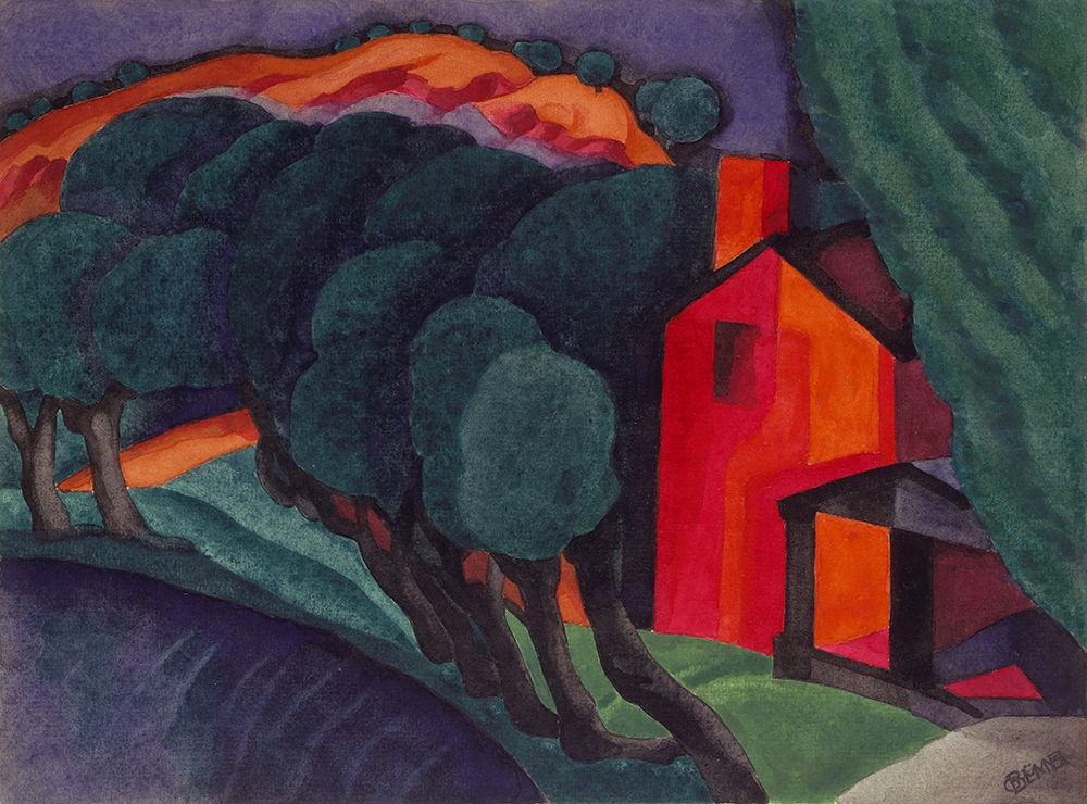 Glowing Night, by Oscar Bluemner, 1924. The Metropolitan Museum of Art, bequest of Charles F. Iklé, 1963. Glowing Night, by Oscar Bluemner, 1924. The Metropolitan Museum of Art, bequest of Charles F. Iklé, 1963.