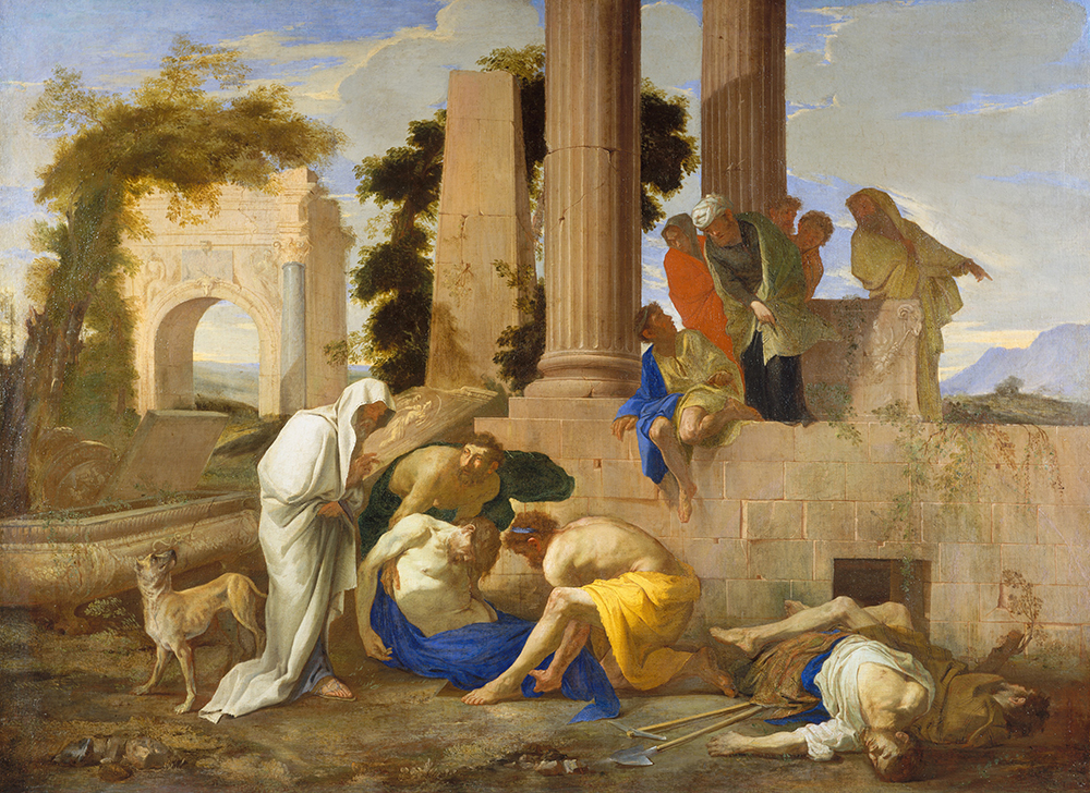 Tobit Burying the Dead, by Andrea di Lione, c. 1640