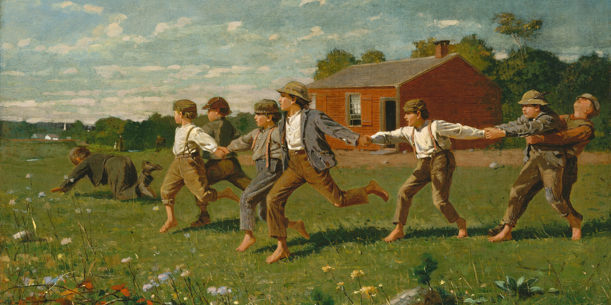 Snap the Whip (detail), by Winslow Homer, 1872.