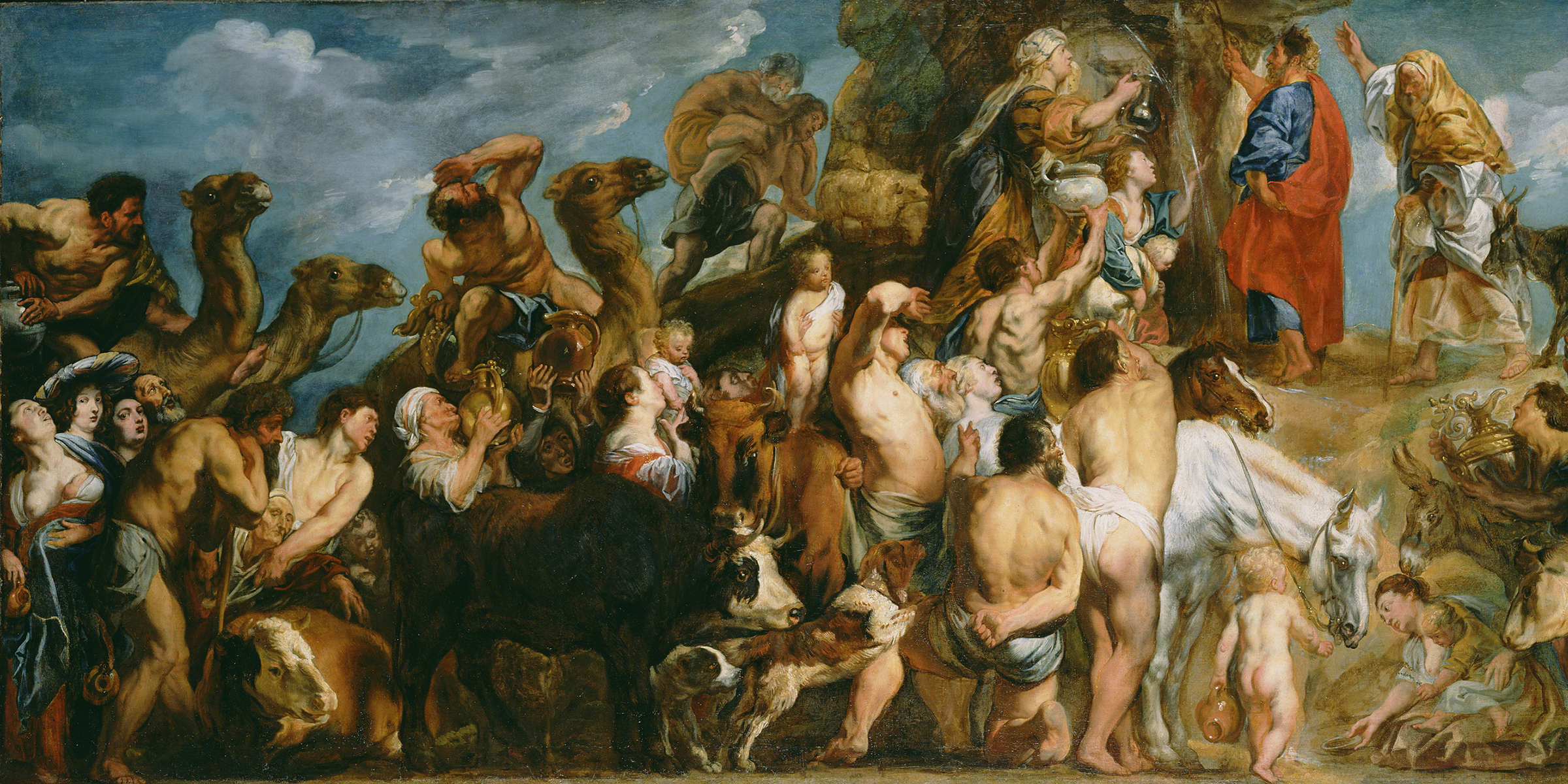 Moses Striking Water from the Rock, by Jacob Jordaens, c. 1645. The J. Paul Getty Museum, Los Angeles. Digital image courtesy the Getty’s Open Content Program. Moses Striking Water from the Rock, by Jacob Jordaens, c. 1645. The J. Paul Getty Museum, Los Angeles. Digital image courtesy the Getty’s Open Content Program.
