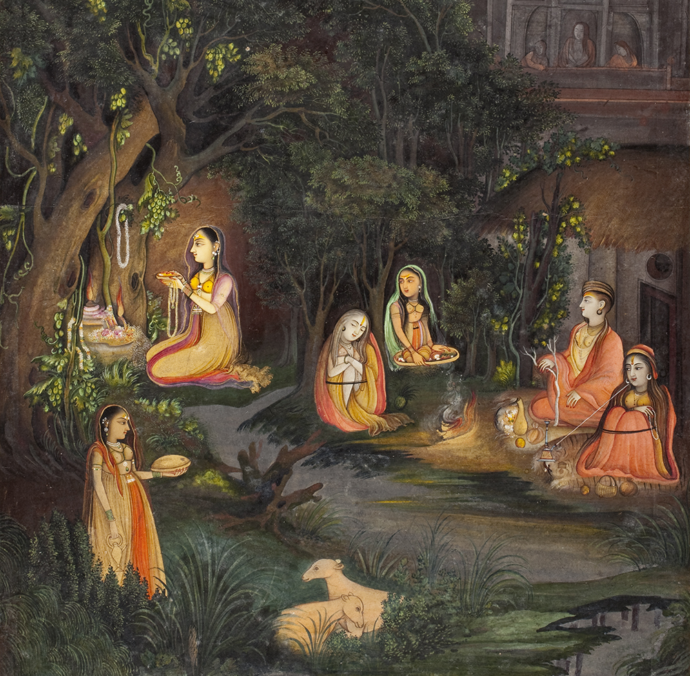 A Princess Visiting a Forest Shrine at Night (detail), attributed to Mir Kalan Khan, c. 1760. The Los Angeles County Museum of Art.