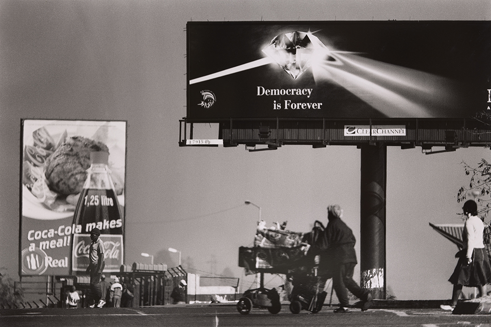 Democracy Is Forever, Pimville, by Santu Mofokeng, 2004. © Santu Mofokeng. Yale University Art Gallery, gift of Mary Jo and Ted P. Shen, BA 1966, MA (Hon.) 2001. Democracy Is Forever, Pimville, by Santu Mofokeng, 2004.