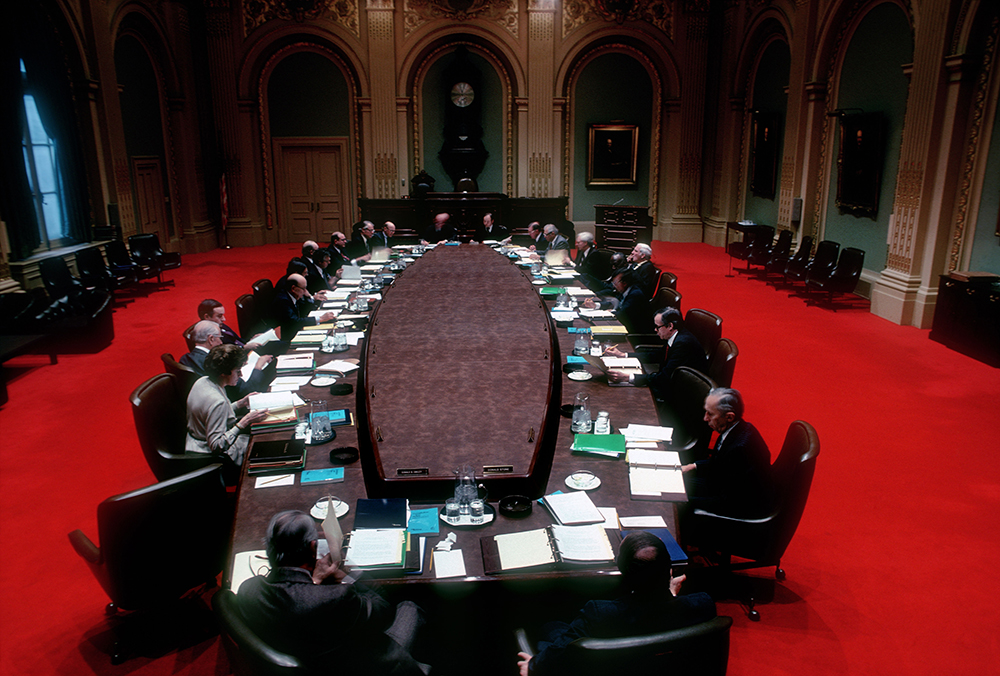 Monthly meeting of the board of the New York Stock Exchange, 1979. Photograph by Burt Glinn. © Burt Glinn / Magnum Photos.