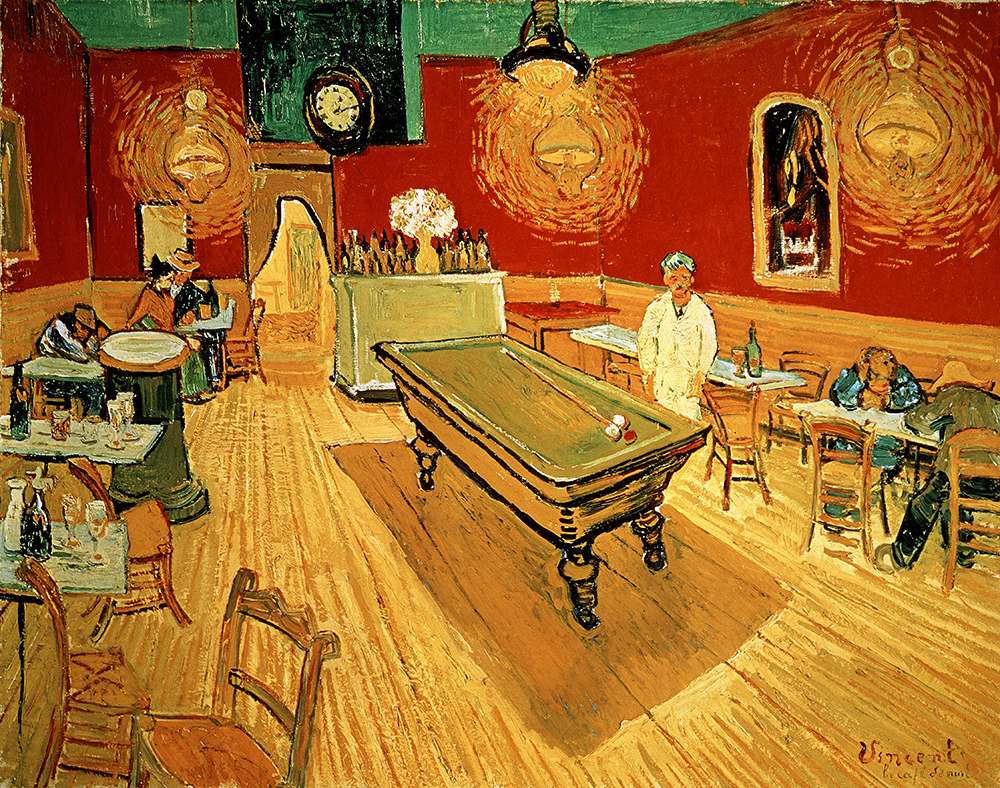 The Night Café, by Vincent van Gogh, 1888. © Album / Art Resource, NY.