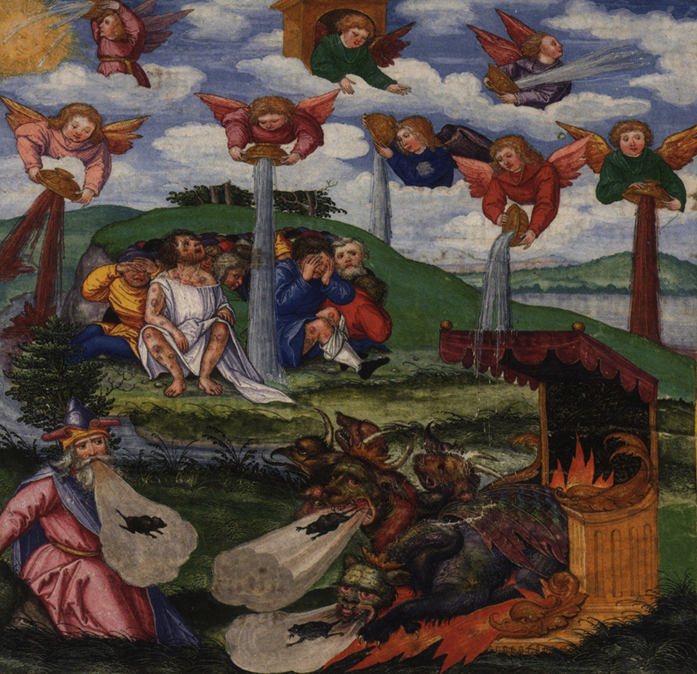 The Giving of the Seven Bowls of Wrath, by Matthias Gerung, c. 1531 The Giving of the Seven Bowls of Wrath, by Matthias Gerung, c. 1531
