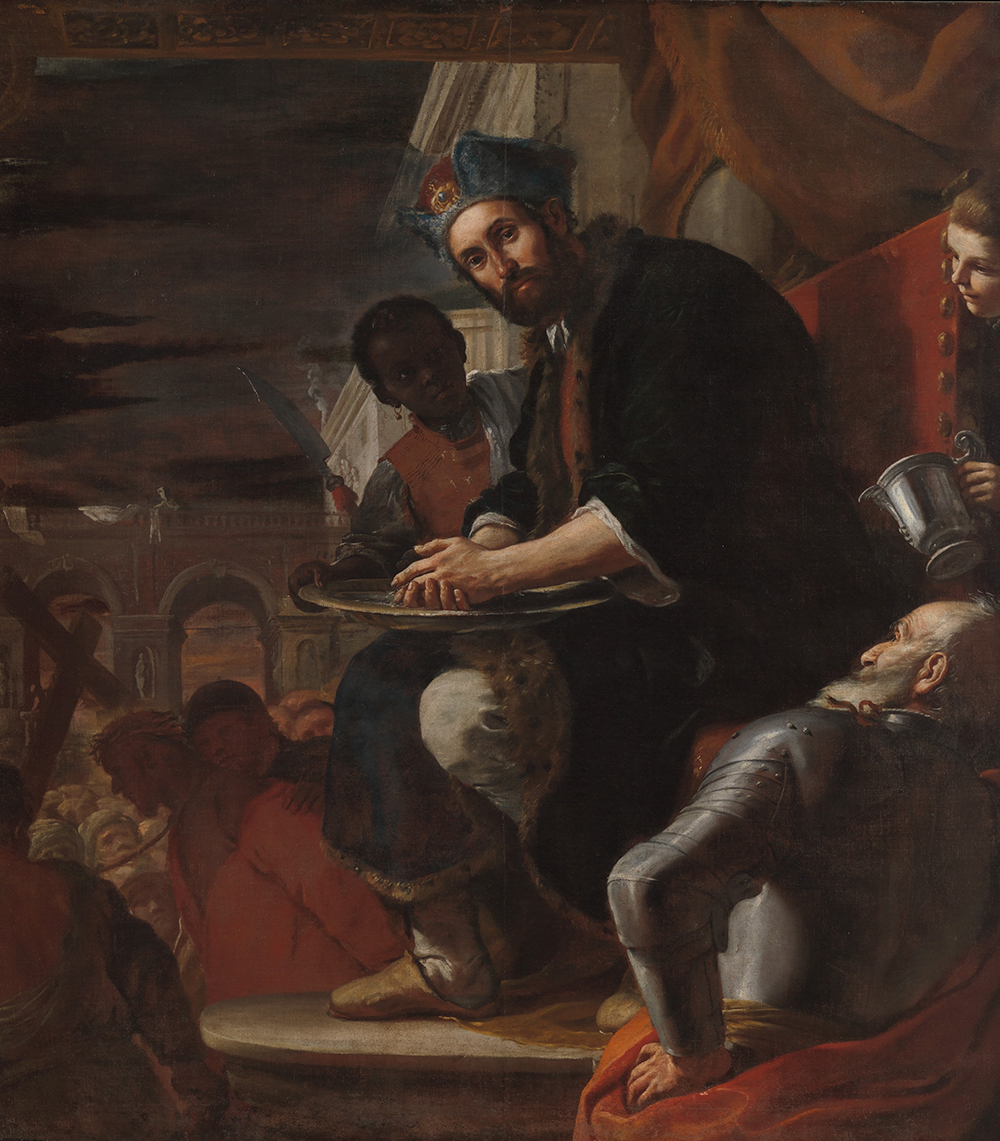 Pilate Washing His Hands, by Mattia Preti, 1663. © The Metropolitan Museum of Art, Purchase, gift of J. Pierpont Morgan and bequest of Helena W. Charlton, by exchange, Gwynne Andrews, Marquand, Rogers, Victor Wilbour Memorial, and the Alfred N. Punnett En Pilate Washing His Hands, by Mattia Preti, 1663. © The Metropolitan Museum of Art, Purchase, gift of J. Pierpont Morgan and bequest of Helena W. Charlton, by exchange, Gwynne Andrews, Marquand, Rogers, Victor Wilbour Memorial, and the Alfred N. Punnett En