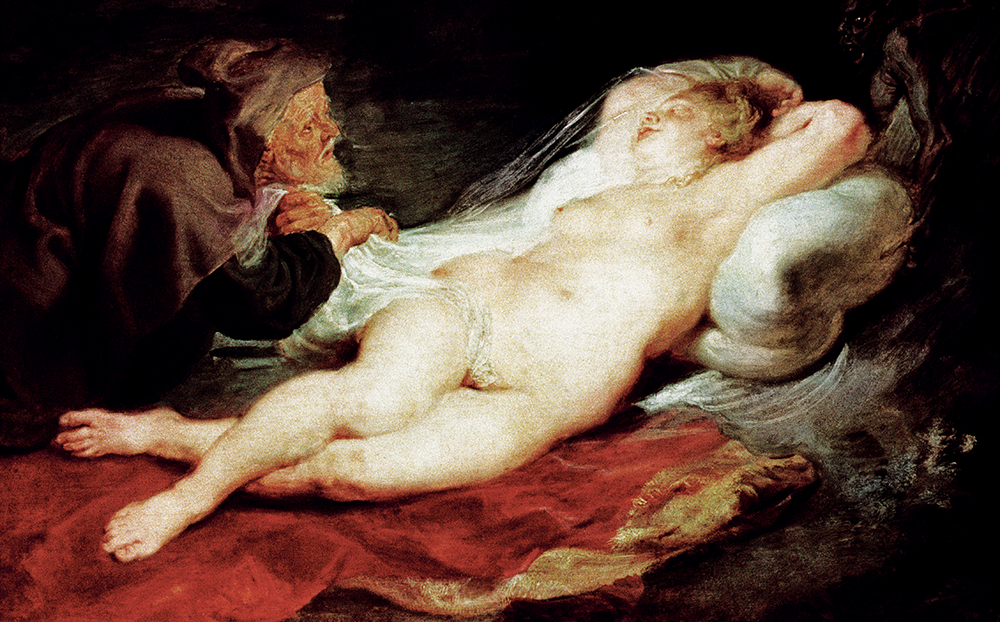 The Hermit and Sleeping Angelica, by Peter Paul Rubens, c. 1628. © Kunsthistorisches Museum, Vienna / Bridgeman Images. The Hermit and Sleeping Angelica, by Peter Paul Rubens, c. 1628. © Kunsthistorisches Museum, Vienna / Bridgeman Images.