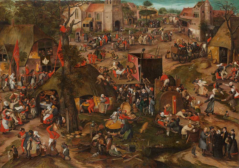 A Performance of the Farce “A Clod from Plaeyerwater” at a Flemish Kermis, by Peeter Baltens, c. 1570.