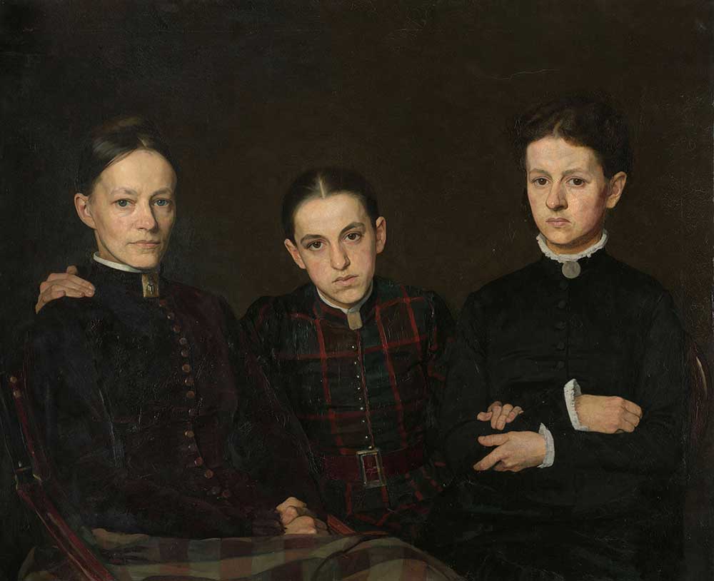 Portrait of Cornelia, Clara, and Johanna Veth, by Jan Veth, 1885. Rijksmuseum, D.A. Delprat bequest, Amsterdam 1988. Portrait of Cornelia, Clara, and Johanna Veth, by Jan Veth, 1885.