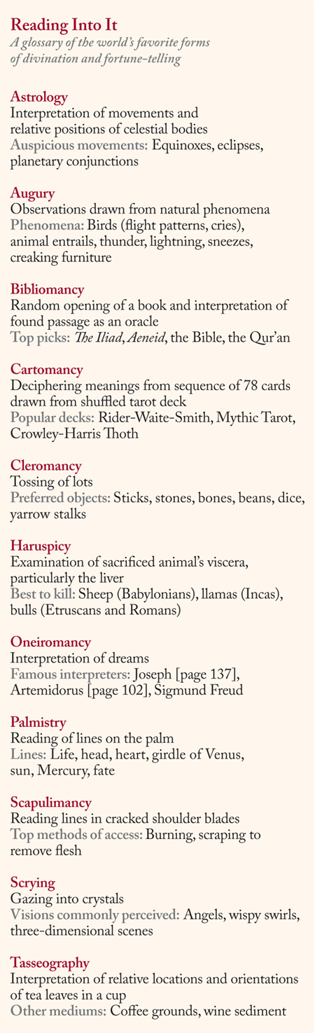 Dice Divination Chart