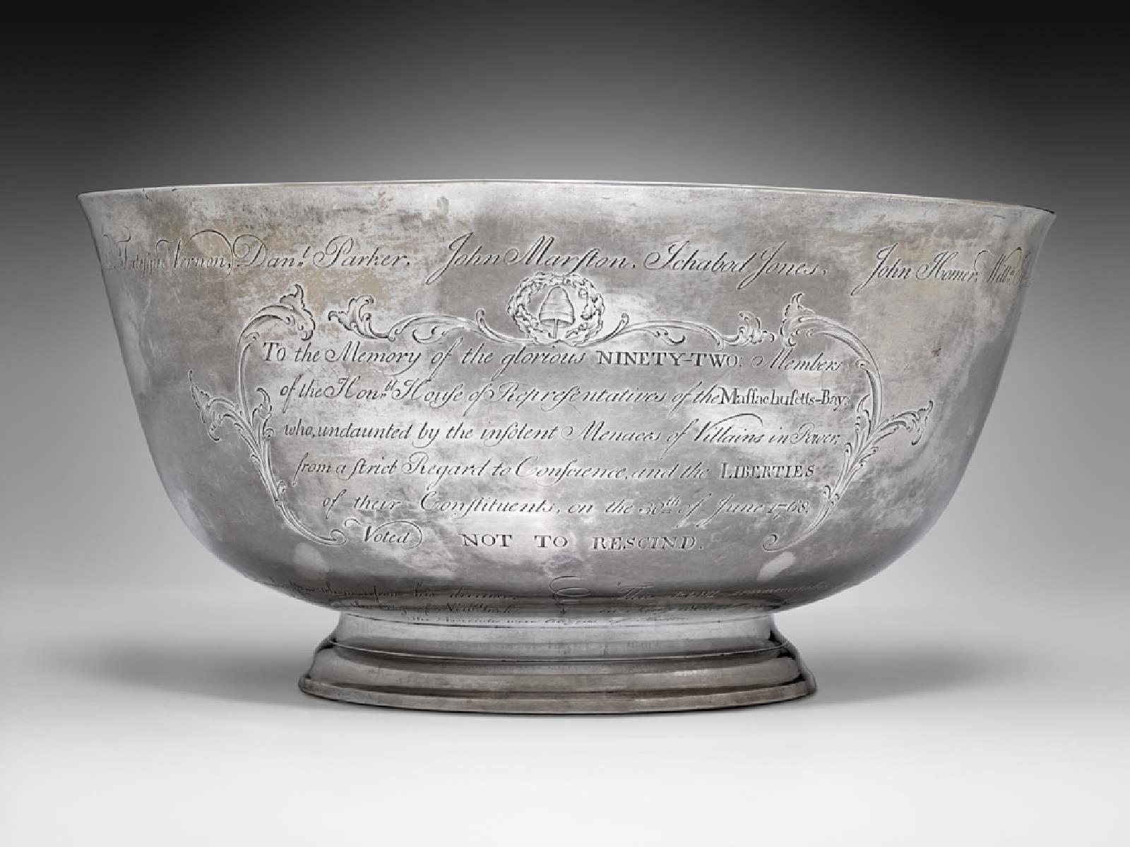 Sons of Liberty bowl, by Paul Revere, 1768.