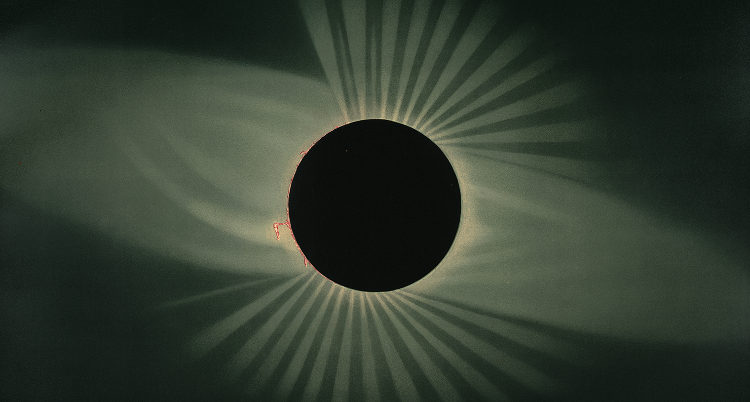 A total eclipse of the sun, as seen in the Wyoming Territory, 1878. Photograph by E.L. Trouvelot.