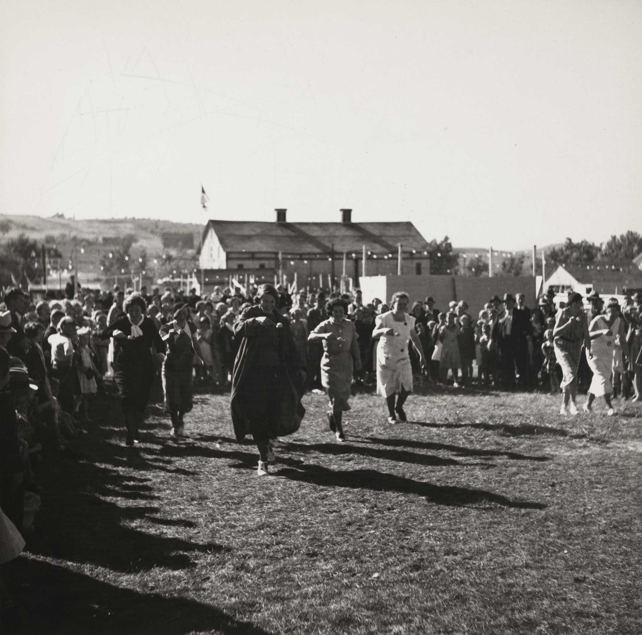 Egg and spoon race at the first Westmoreland Fair, Pennsylvania, 1936.