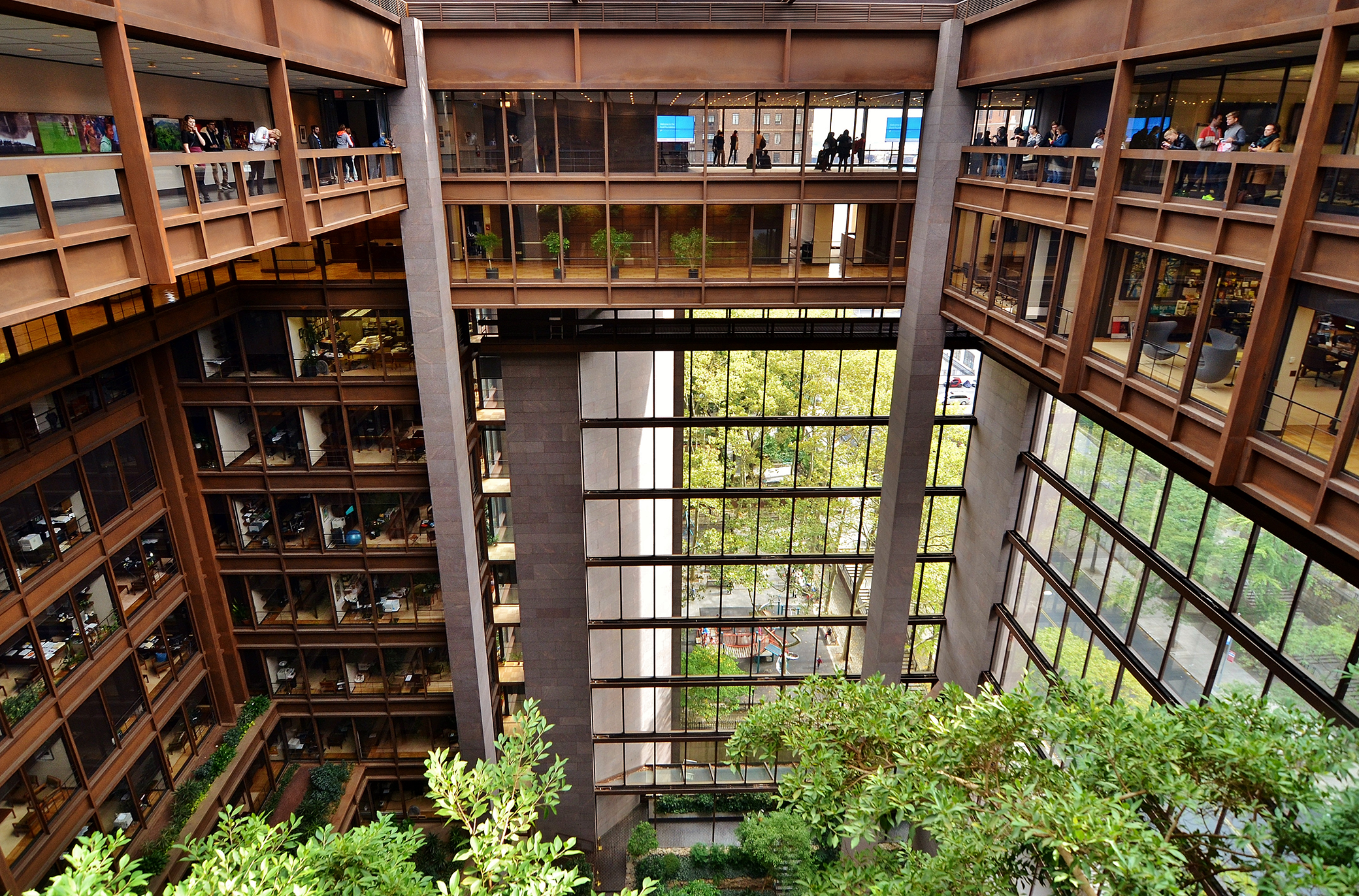 Inside the Ford Foundation Building in midtown Manhattan, 2015. Photograph by Gigi Altarejos.