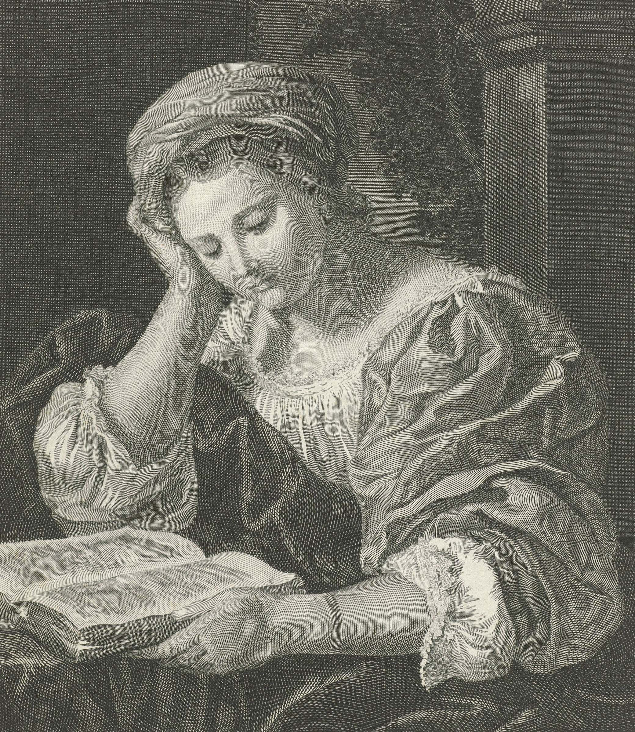 Reading Woman, by Pieter Willem van Megen, c. 1760