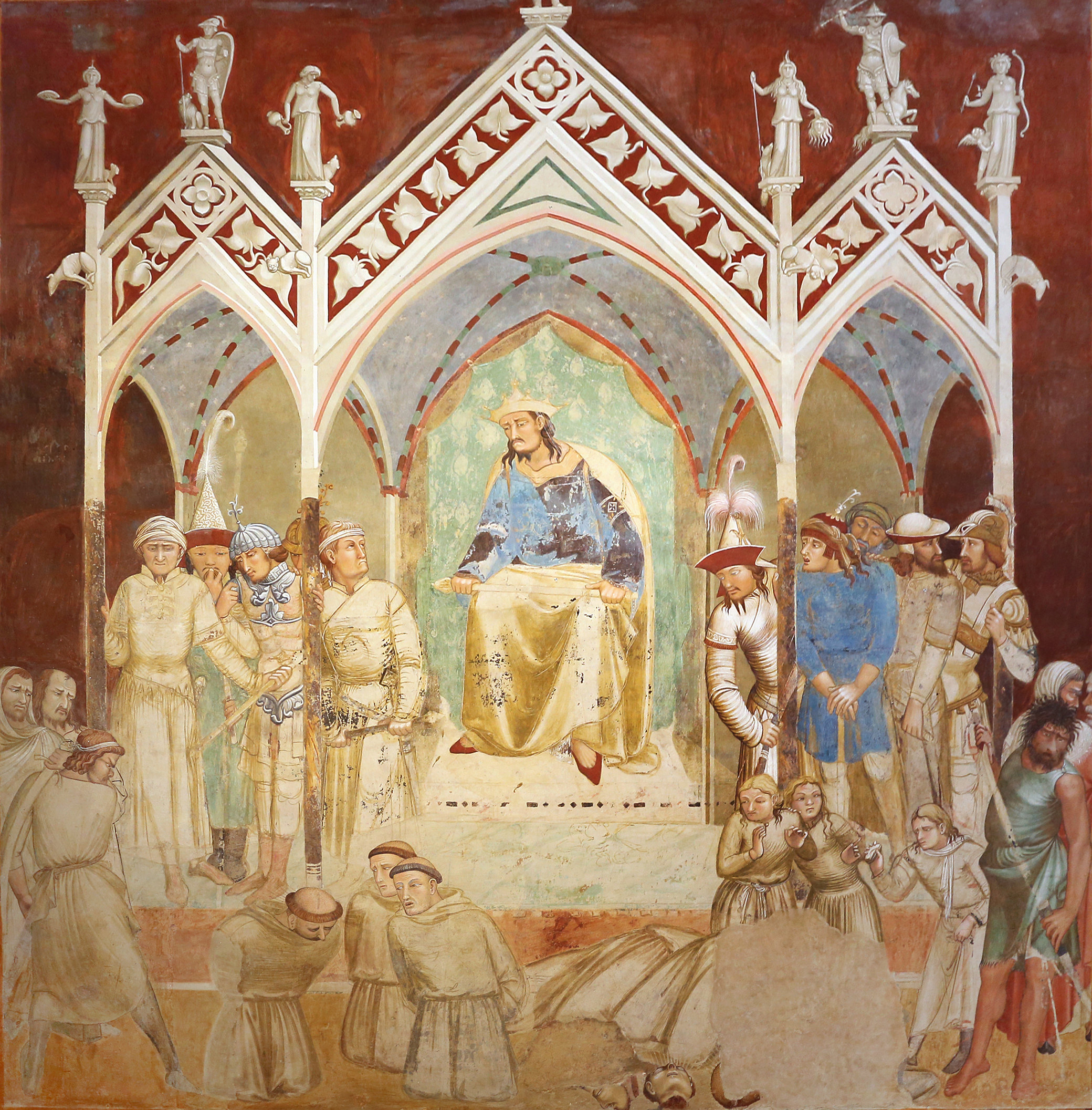 The Martyrdom of the Franciscans, fresco by Ambrogio Lorenzetti, c. 1330. Photograph by Saliko.