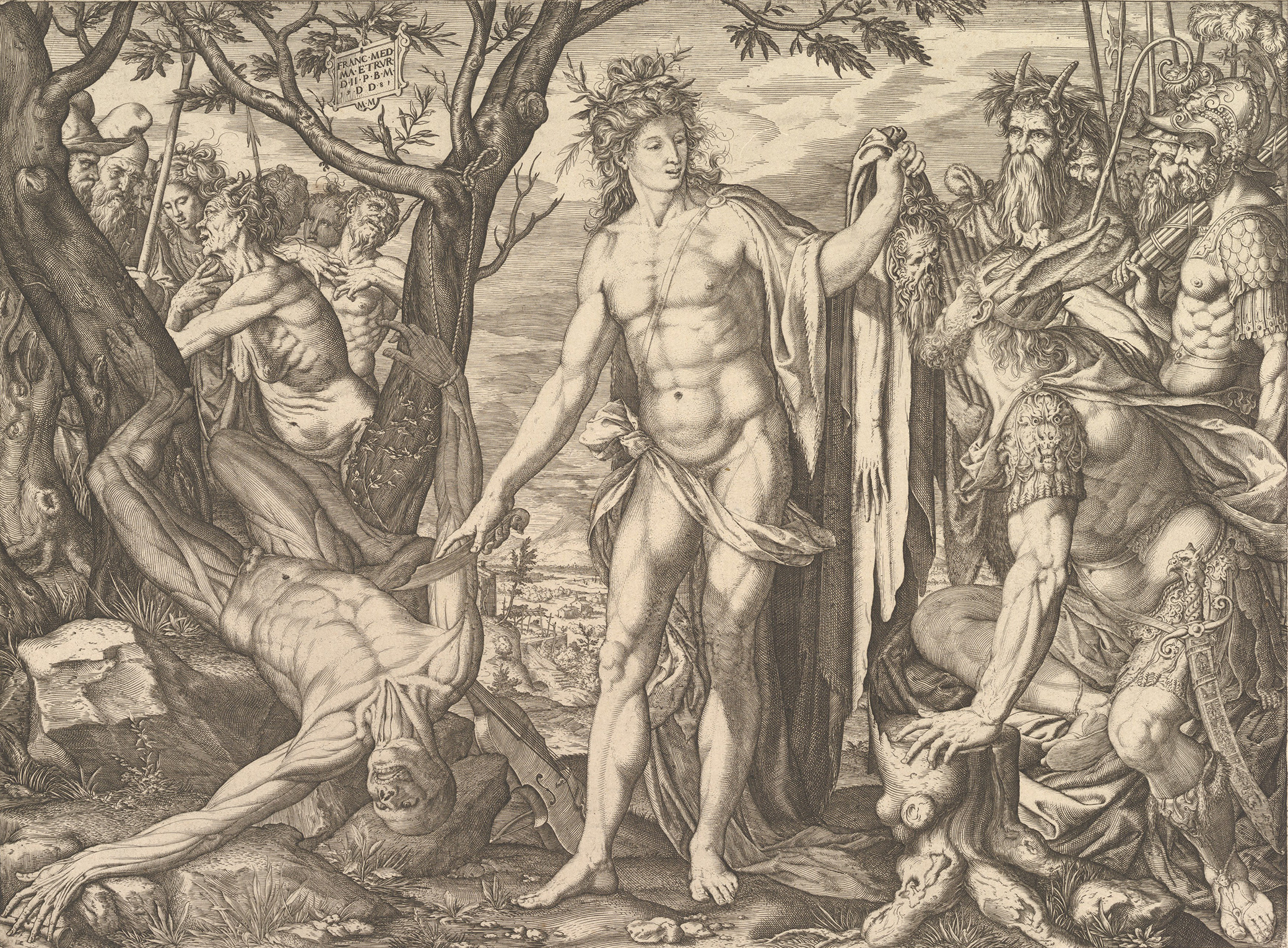 Apollo and Marsyas and the Judgment of Midas, by Melchior Meier, 1581. The Metropolitan Museum of Art, Bequest of Phyllis Massar, 2011.