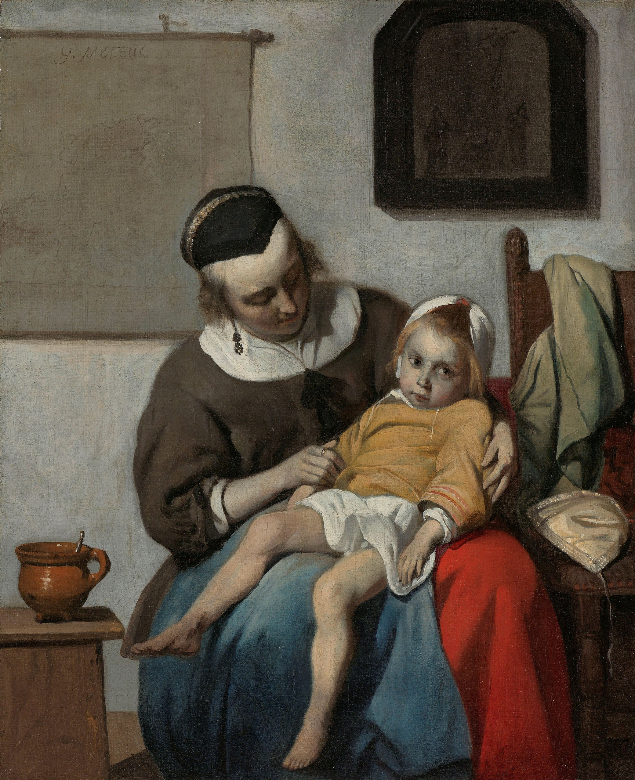 The Sick Child, by Gabriël Metsu, c. 1665. Rijksmuseum. The Sick Child, by Gabriël Metsu, c. 1665. Rijksmuseum.