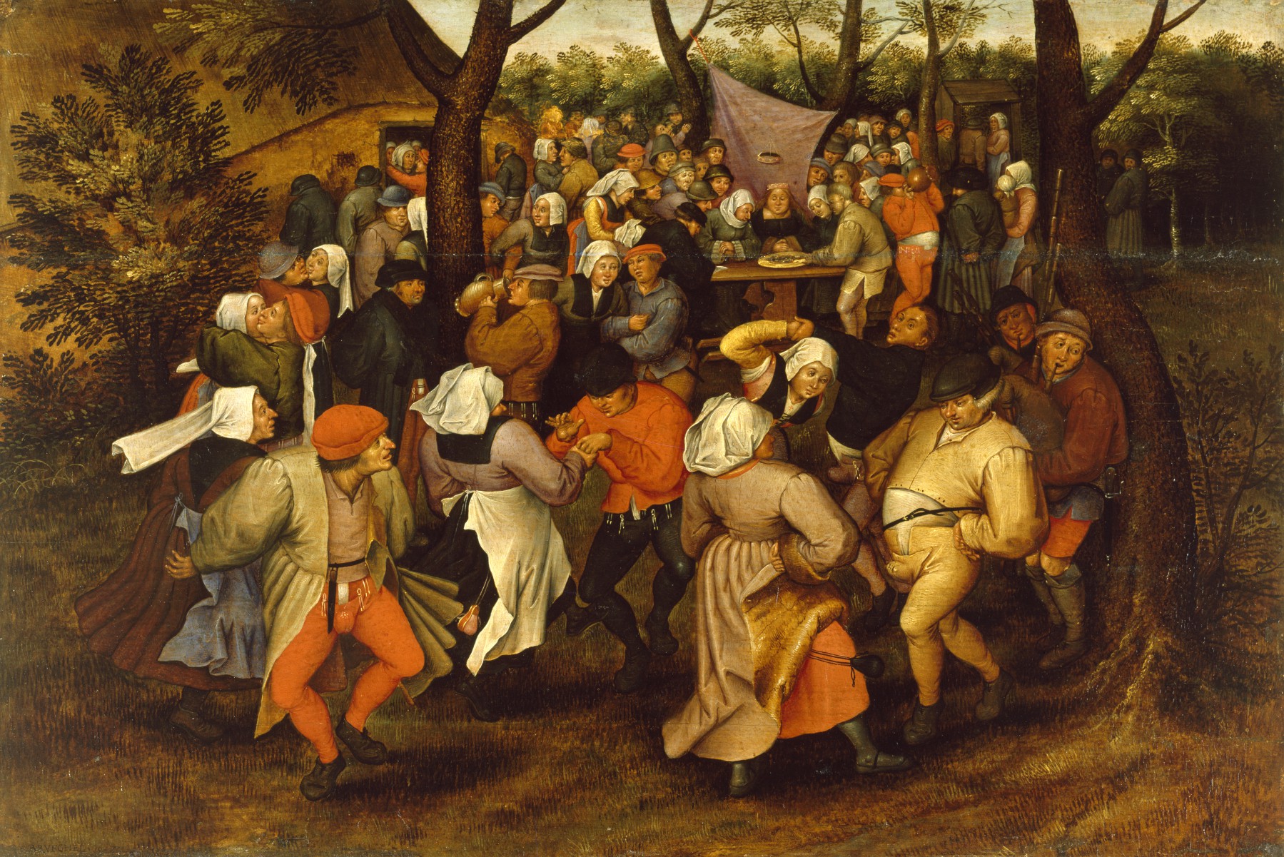 Peasant Wedding Dance, by Pieter Brueghel II, 1607. The Walters Art Museum.