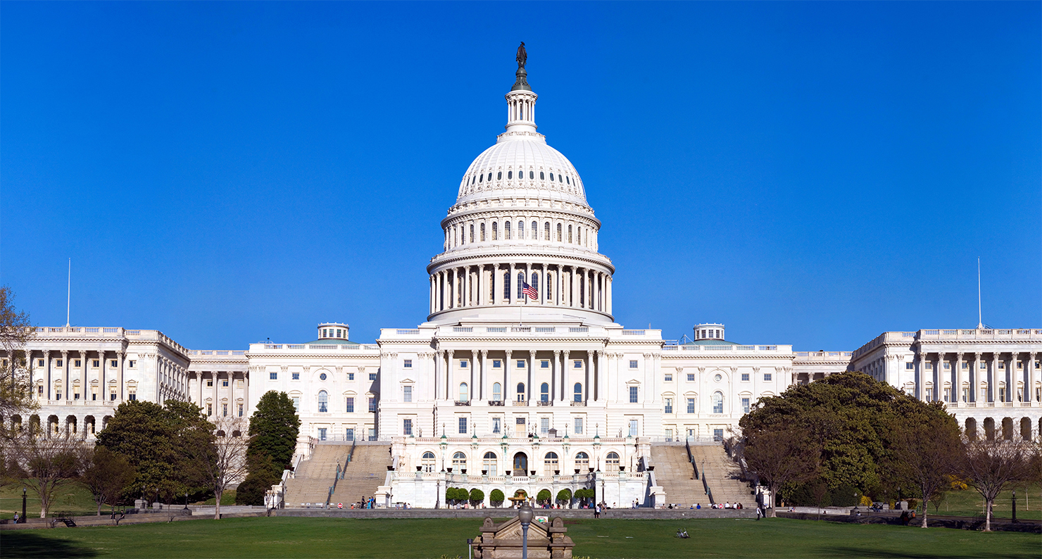 The western front of the United States Capitol.