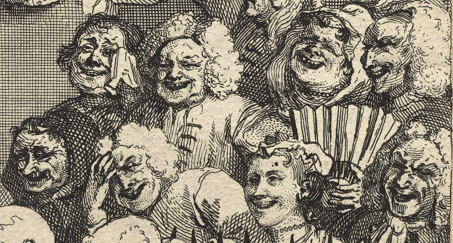 William Hogarth The Laughing Audience, by William Hogarth, c. 1733.
