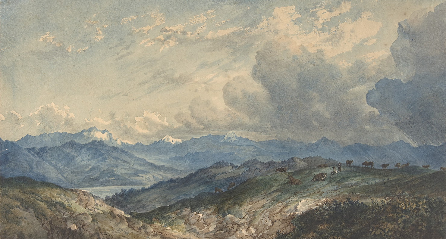 Mountainous Landscape with Approaching Thunderstorm, by anonymous, nineteenth century. The Metropolitan Museum of Art, Van Day Truex Fund, 2006.