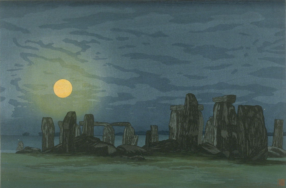Stonehenge (Moonlight), by Yoshijiro Urushibara (Mokuchu), twentieth century. Fine Arts Museums of San Francisco, California State Library loan.