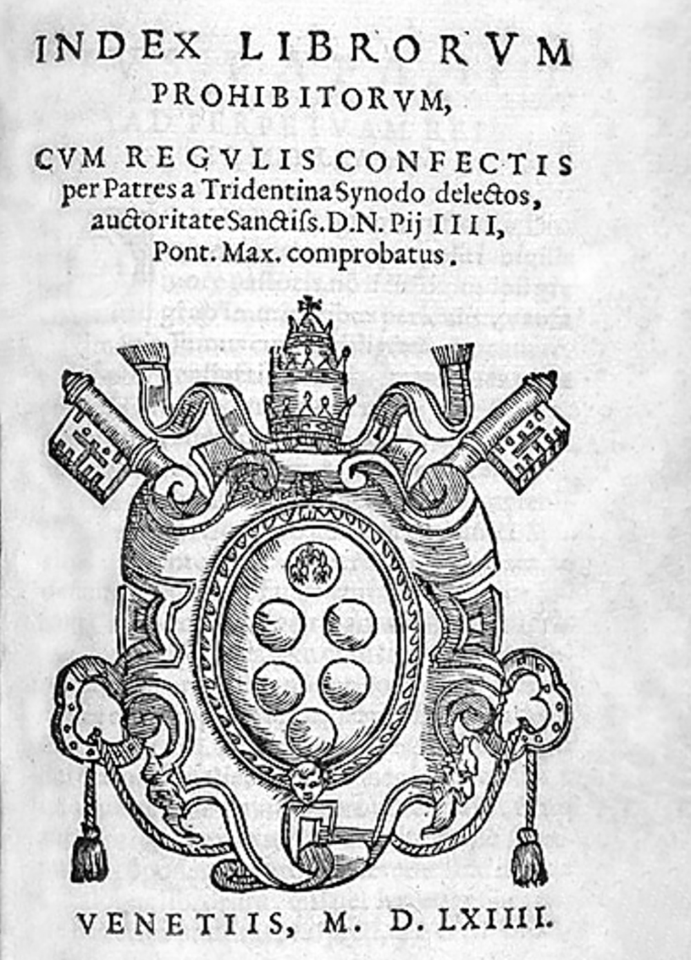 Index of Prohibited Books, 1564. 