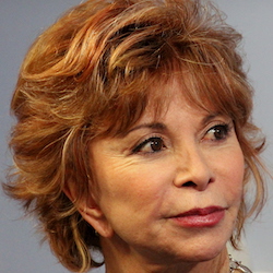 A photograph of Isabel Allende