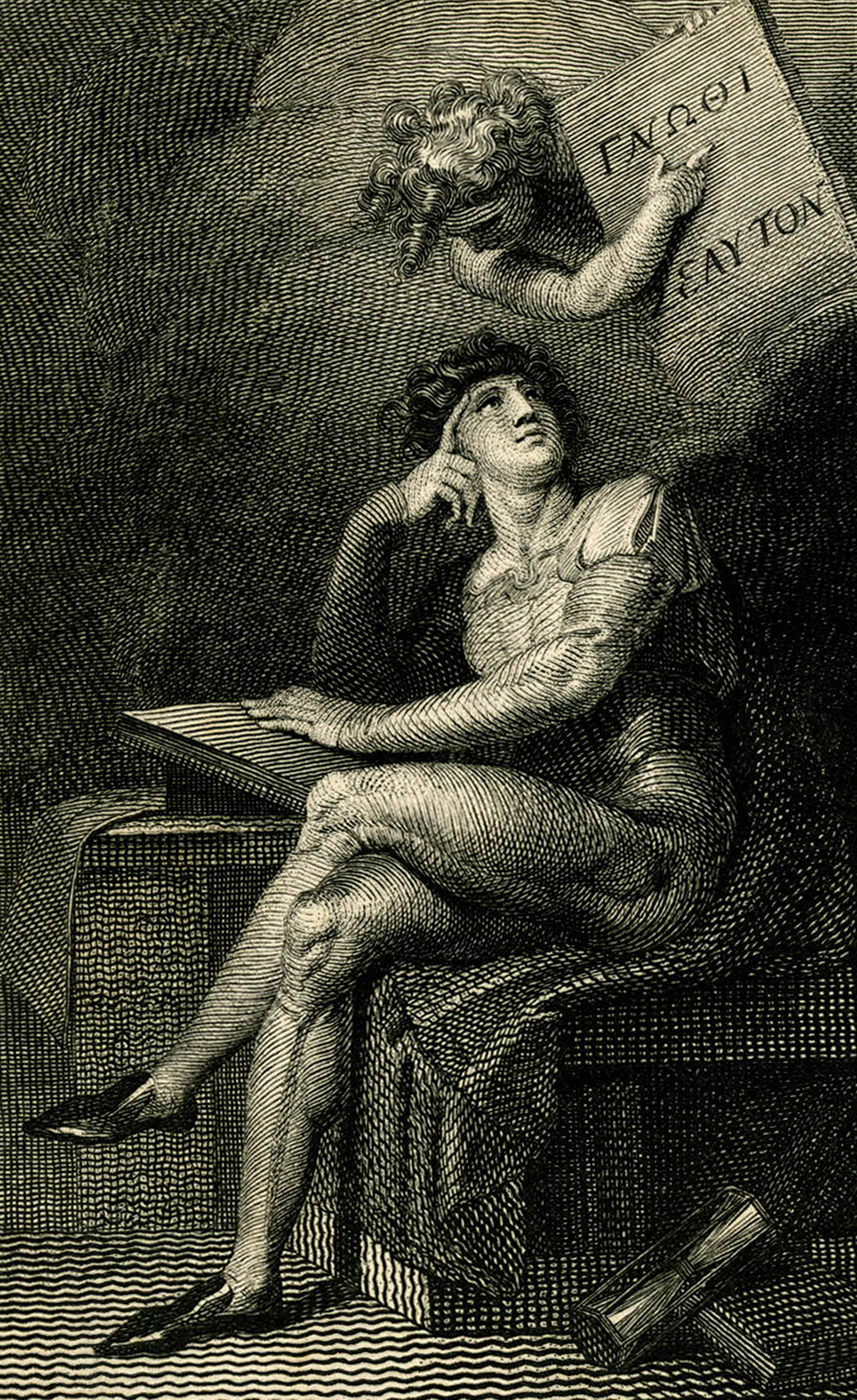 Frontispiece to Johann Kaspar Lavater’s “Aphorisms on Man,” by William Blake, 1788. © The Trustees of the British Museum.