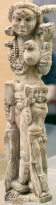 An ivory statue of Lakshmi de Pompeya.