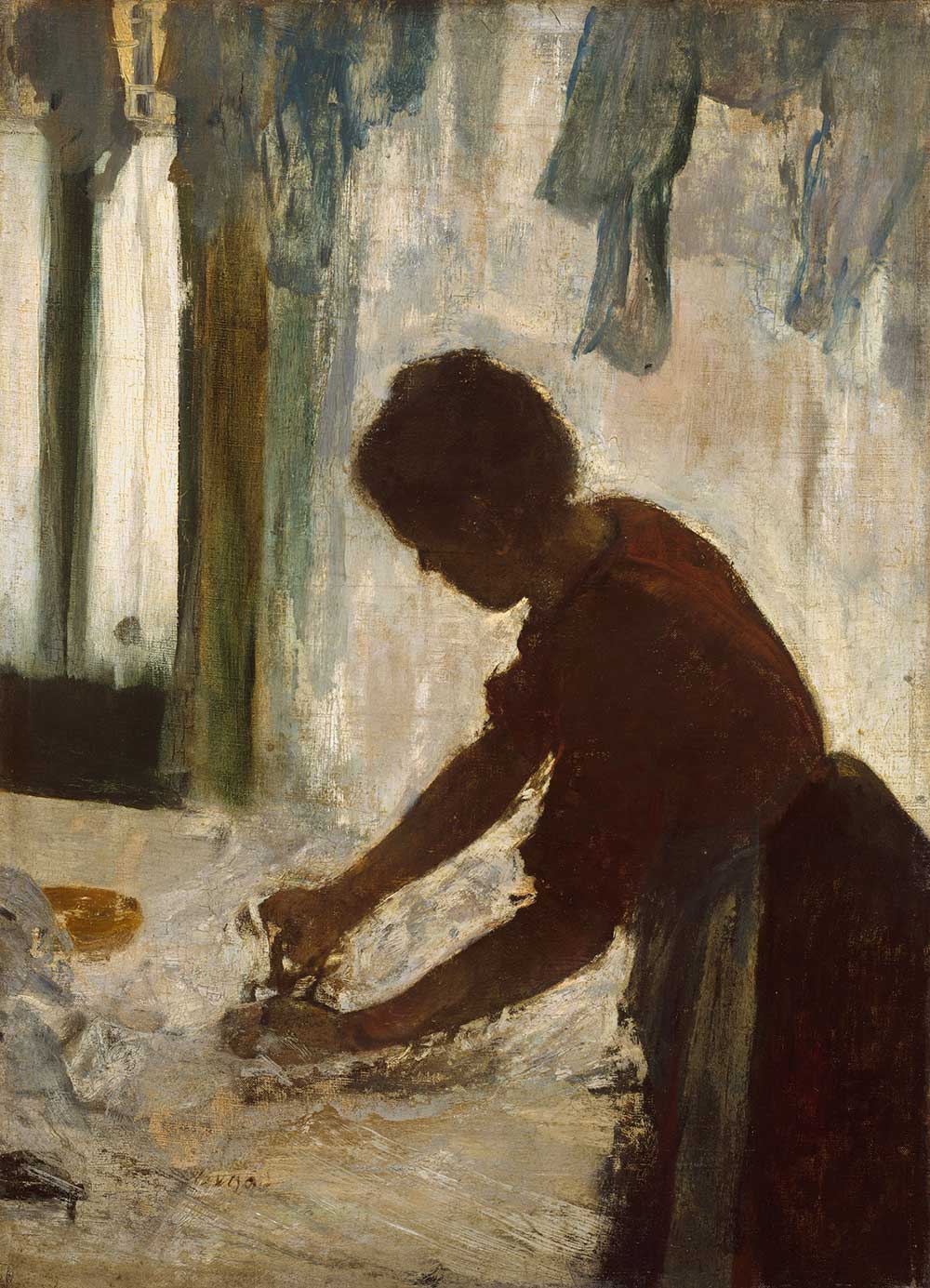 A Woman Ironing, by Edgar Degas, 1873.