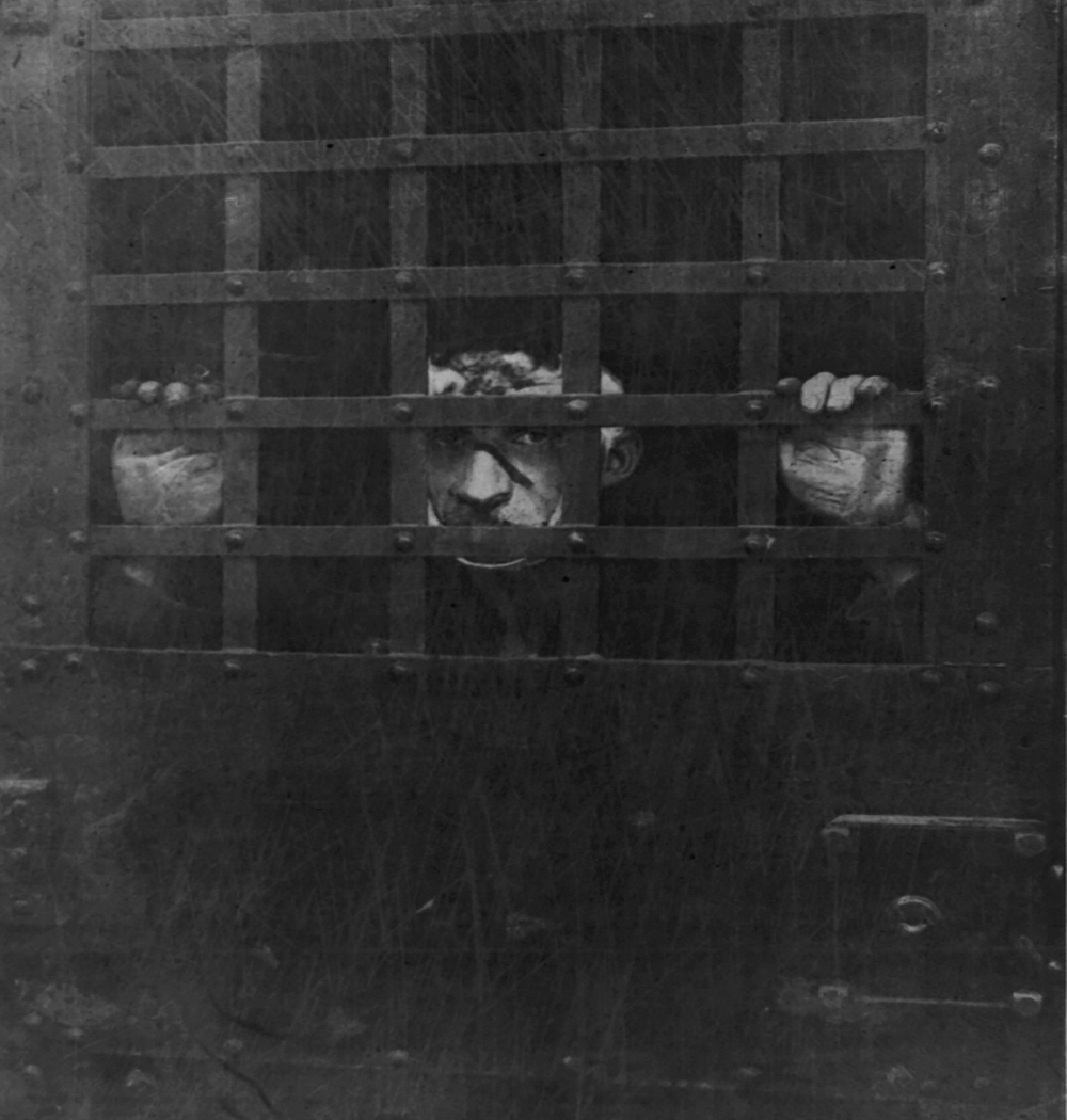 Reproduction of first photograph of Leon Czolgosz, the assassin of President William McKinley, in jail, from Frank Leslie’s Weekly, 1901. Library of Congress, Prints and Photographs Division.