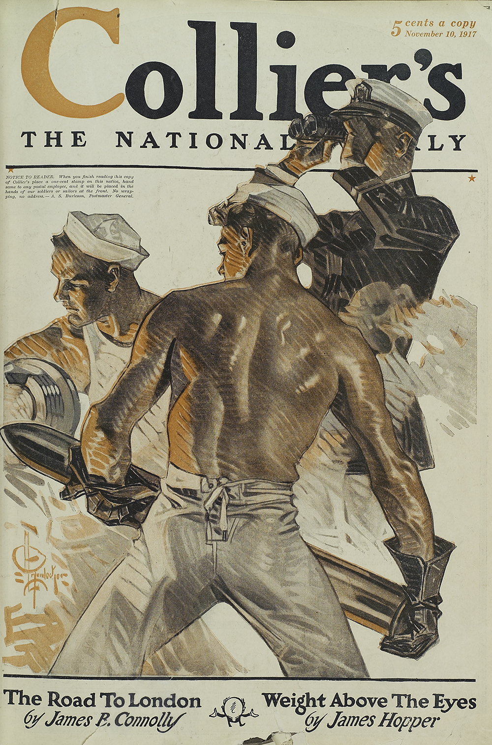 Collier’s cover by J.C. Leyendecker, 1917. The New York Public Library, General Research Division.