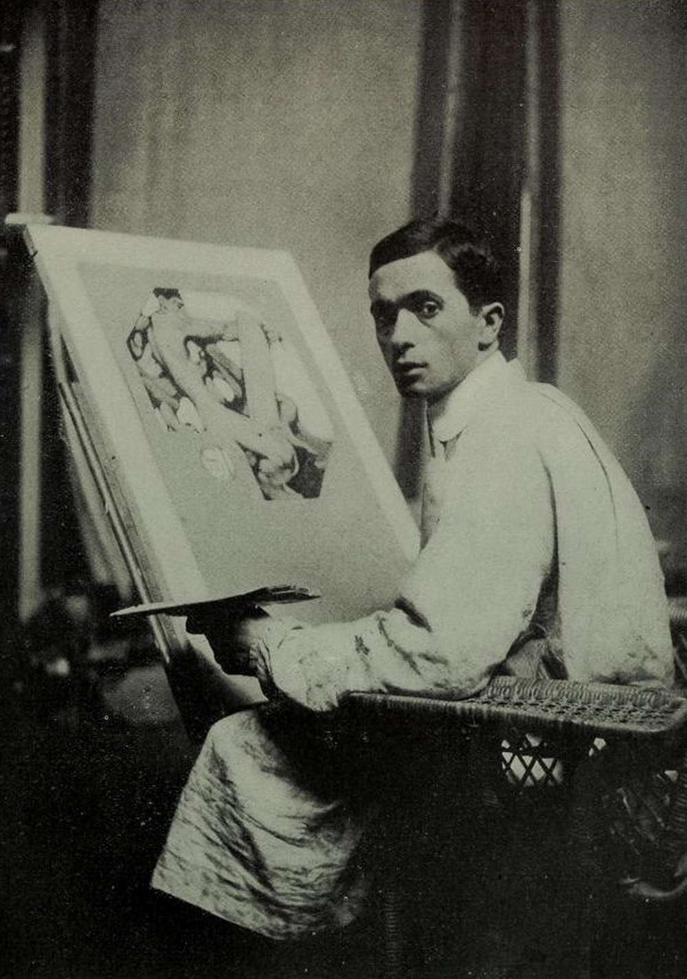 J.C. Leyendecker in his studio, from Appleton’s Magazine, 1905. Internet Archive.